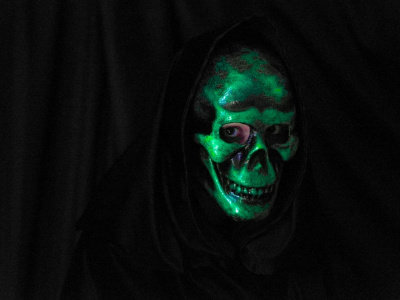 Laughing Skull Mask Green