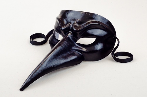 Black long nose mask
