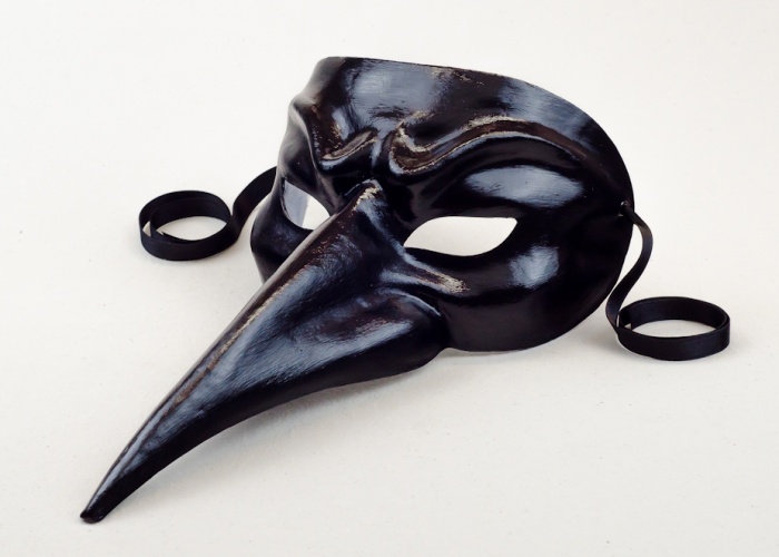 buy long nose mask black