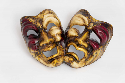 Tragedy and Comedy Mask Emanuele Red