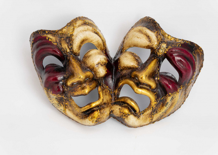 Tragedy and Comedy Mask Emanuele Red