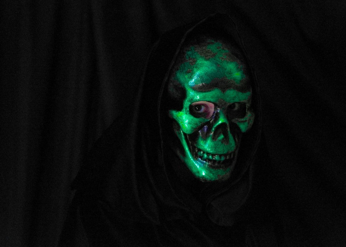 Laughing Skull Mask Green