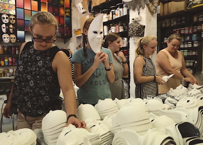 Maschera Veneziana Decorazione da Parete Maschere Carnevale Fatta a mano  Venezia