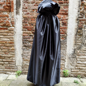 black cloak satin back