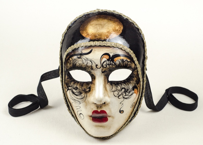 masque de Venise volto bleu et doré-masque de gala ou soirée-masques  venitien