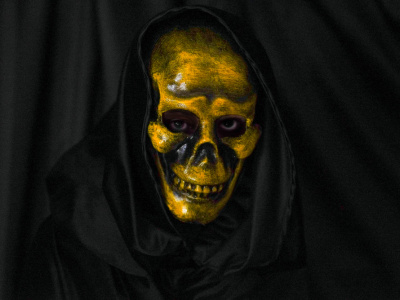 Laughing Skull Mask Yellow