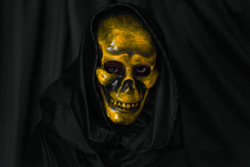 Laughing Skull Mask Yellow