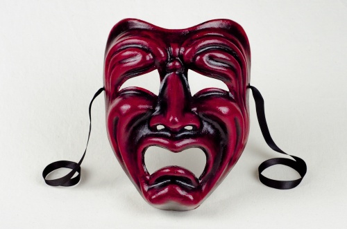 Masque de la Tragédie (version rouge et noir)