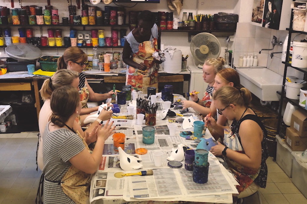 Learn how to decorate your own masquerade mask in a Ca’ Macana course